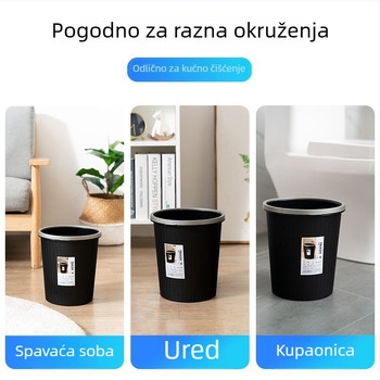 Koš za otpad u obliku bure, bez poklopca, 8 L, PP, za dnevni boravak, spavaću sobu, kuhinju, ured i hotel