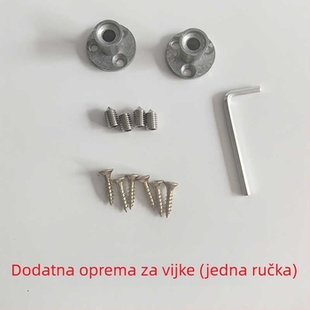 Drška za balkonska klizna vrata, teška, aluminijska legura, oksidacijski sprej premaz, hardver i baza vijaka
