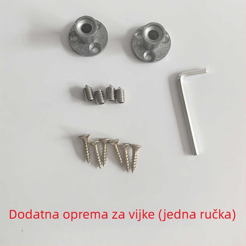 Drška za balkonska klizna vrata, teška, aluminijska legura, oksidacijski sprej premaz, hardver i baza vijaka