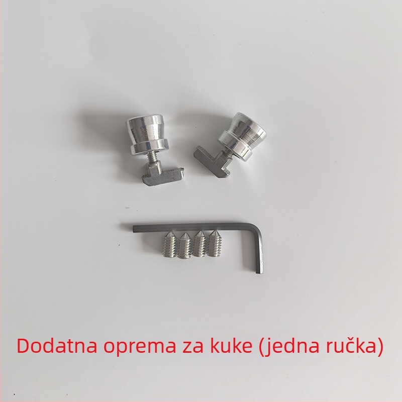 Drška za balkonska klizna vrata, teška, aluminijska legura, oksidacijski sprej premaz, hardver i baza vijaka