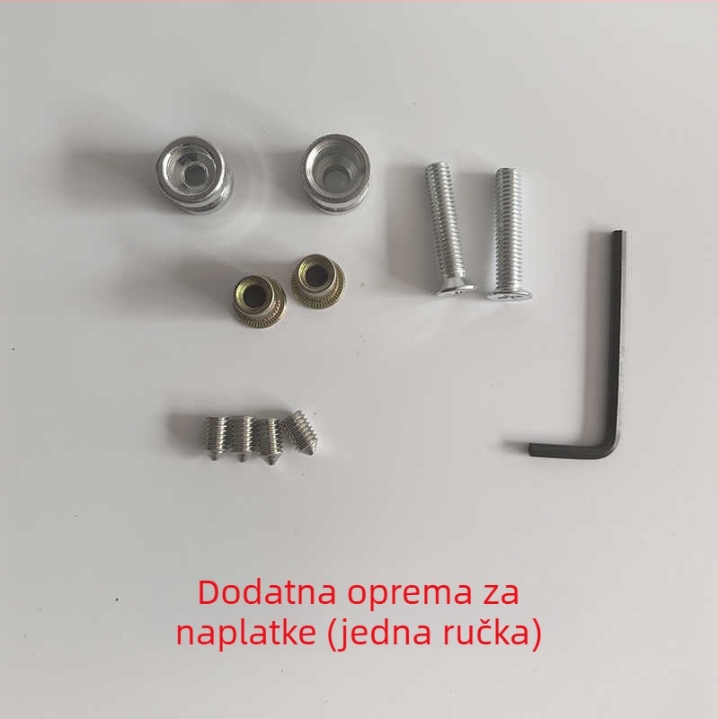 Drška za balkonska klizna vrata, teška, aluminijska legura, oksidacijski sprej premaz, hardver i baza vijaka