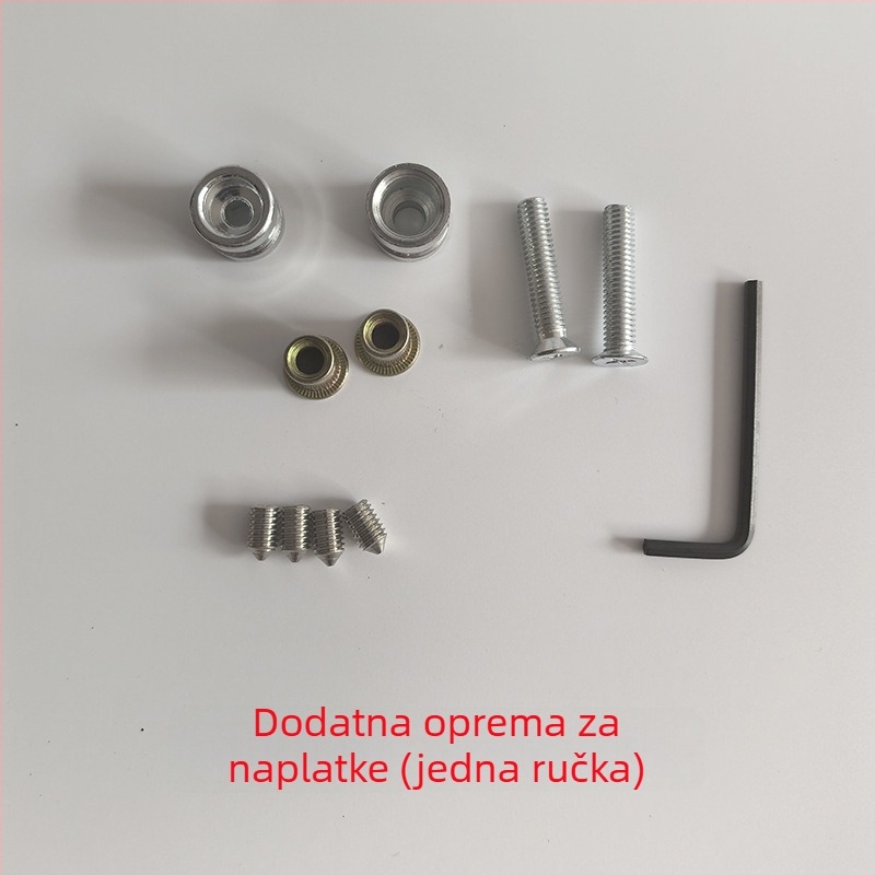 Drška za balkonska klizna vrata, teška, aluminijska legura, oksidacijski sprej premaz, hardver i baza vijaka