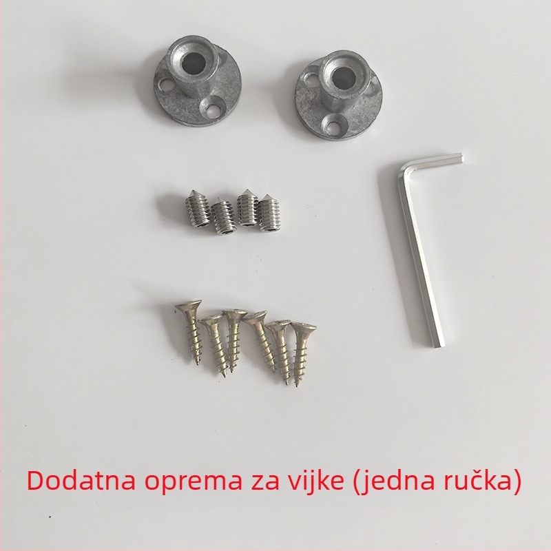 Drška za balkonska klizna vrata, teška, aluminijska legura, oksidacijski sprej premaz, hardver i baza vijaka
