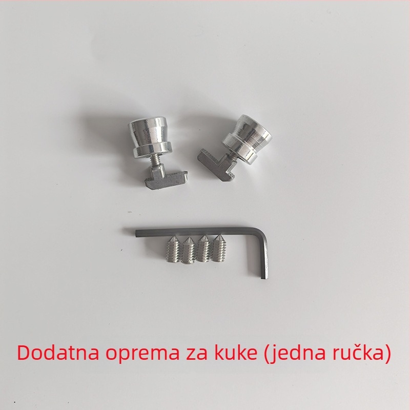 Drška za balkonska klizna vrata, teška, aluminijska legura, oksidacijski sprej premaz, hardver i baza vijaka