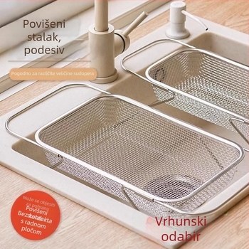 Nerđajući čelik teleskop košarica za odvod vode u sudoperu – kuhinjski stalak za posuđe