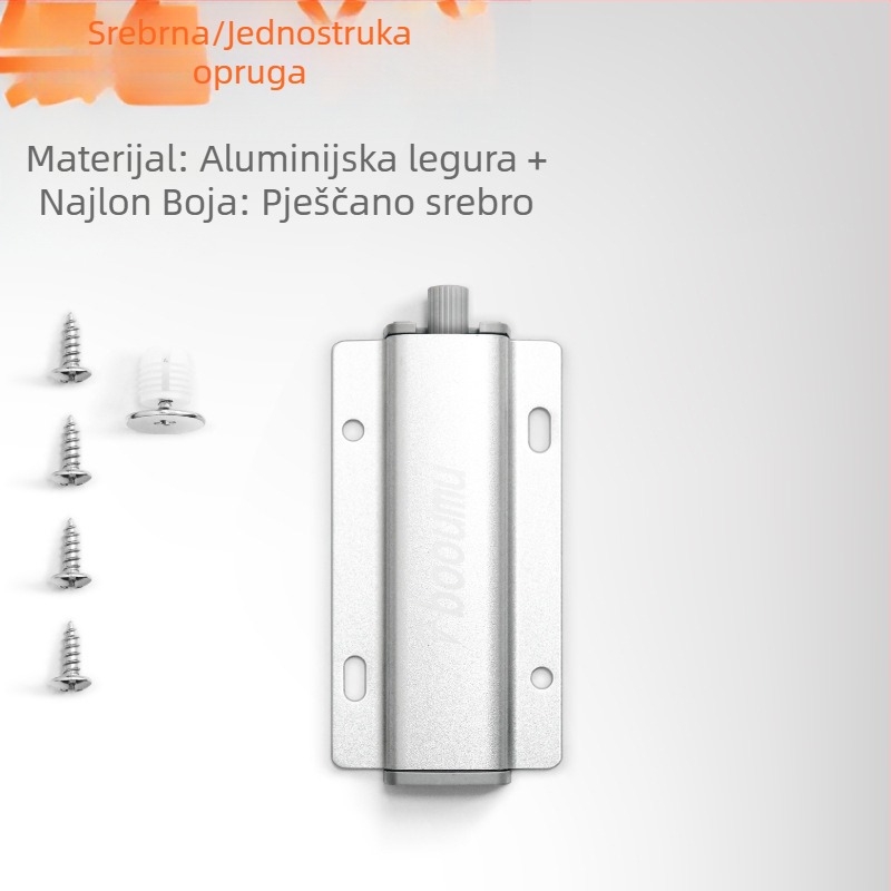 Amortizer za vrata ormarića od aluminijske legure, tiho zatvaranje, bez ručke, hardver
