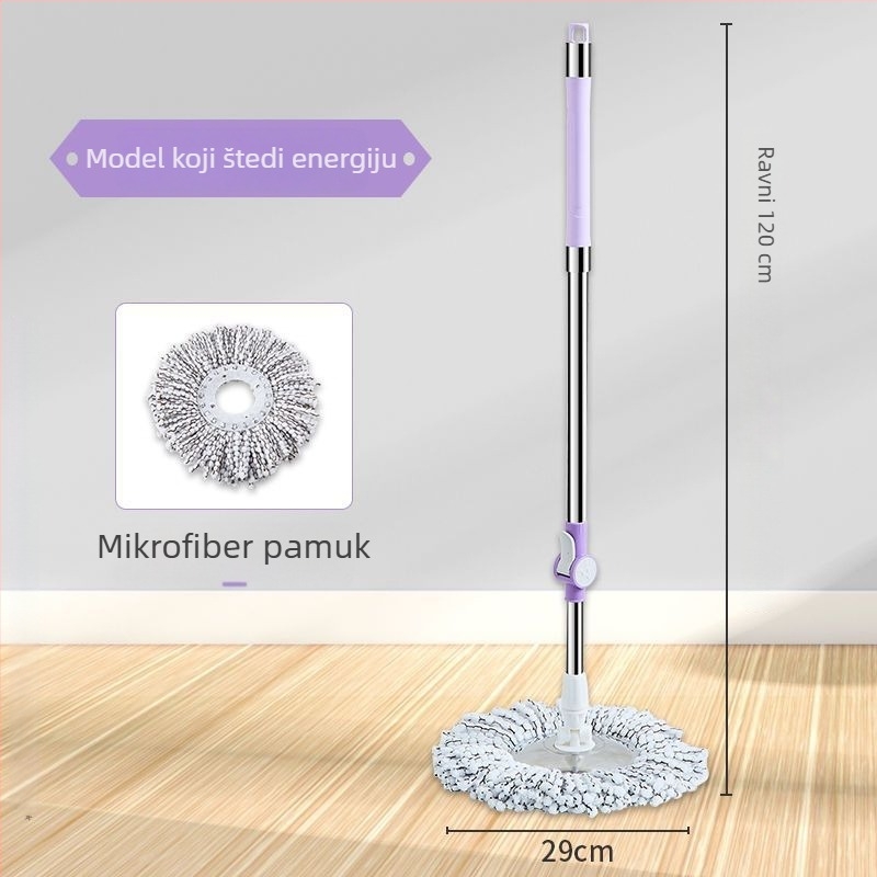 Okretna drška za mop za kućnu upotrebu – alat za čišćenje jednim pokretom, ručno pranje, potpuno automatno, univerzalna zamjena
