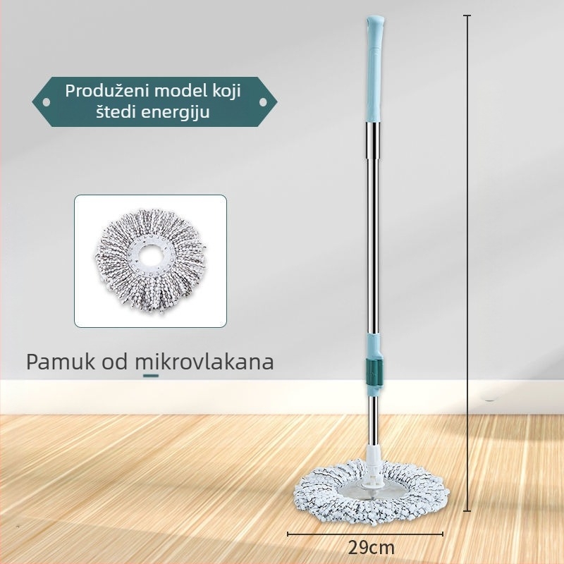 Okretna drška za mop za kućnu upotrebu – alat za čišćenje jednim pokretom, ručno pranje, potpuno automatno, univerzalna zamjena
