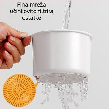 Vješeni odvoda koš za pranje povrća, filtr za ostatke hrane, kuhinjski držač za sudoperu