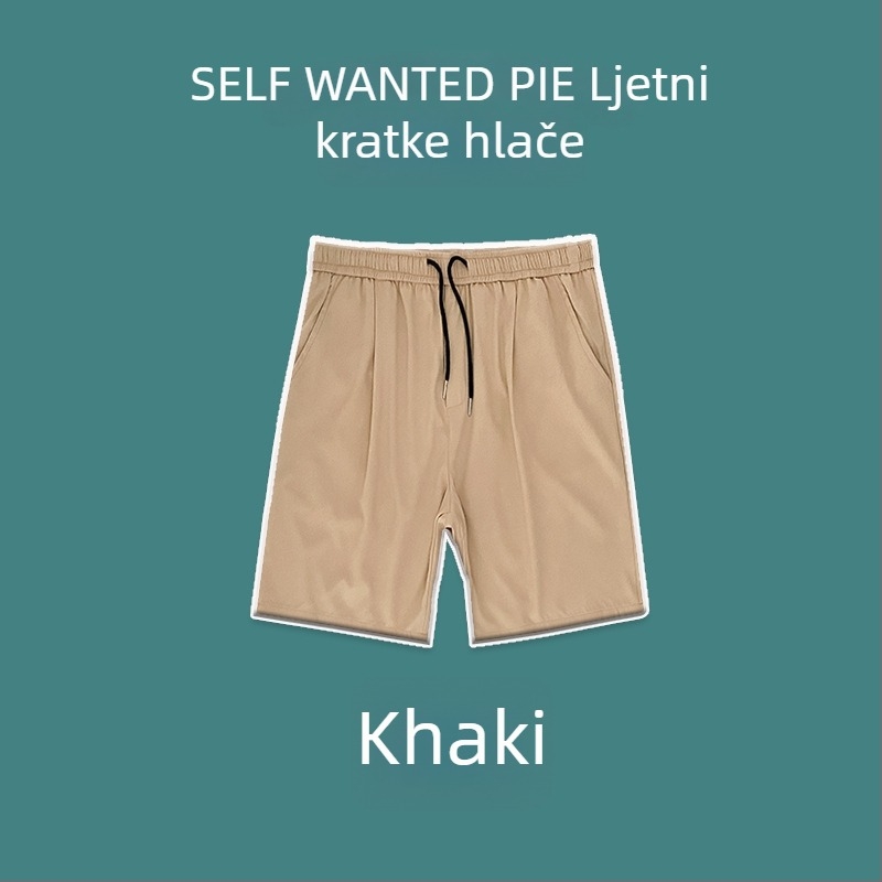 Muške ljetne šortseve od Ice Silk, lagane, slobodan kroj, široke nogavice, plus veličina, casual sportske šortse