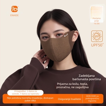 Zimska topla maska za lice s flisom, vjetroodbojna i zaštita od hladnoće, periva, Unisex, UV zaštita, moderan dizajn