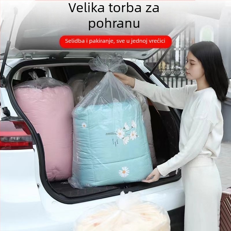 Torba za skladištenje deka s velikim kapacitetom — prozirni plastični organizator za odjeću, vodootporan i otporan na vlagu