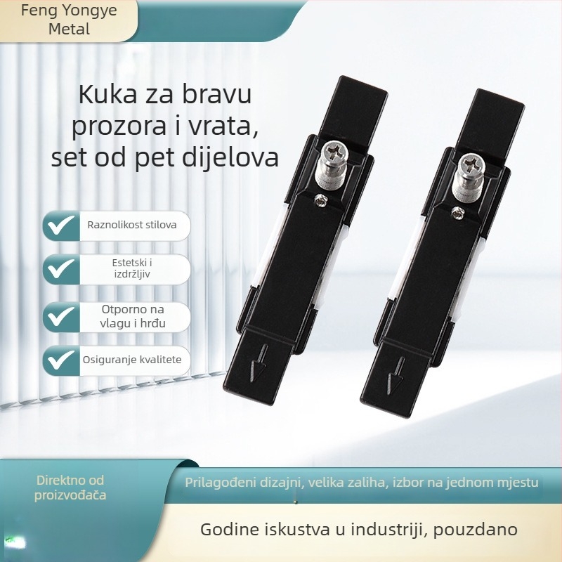 Pet-dijelni set cilindara zaključavanja od cinkovog legura za klizna vrata i prozore