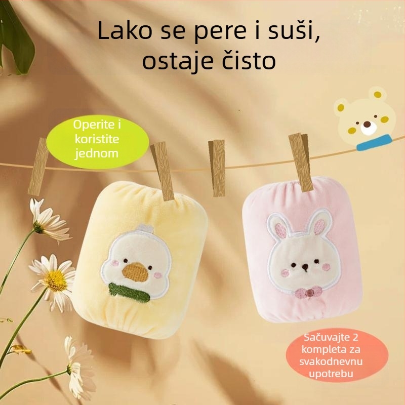 Unisex dječje manžetne za ruke s crtani motivom, za djecu 0–3 godine, otporne na prljavštinu i vodootporne, jesen-zima, polar fleece