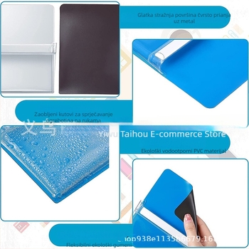 Personalizirana magnetska torbica za olovke, proziran PVC, 16×21 cm i magnetska torba za dokumente