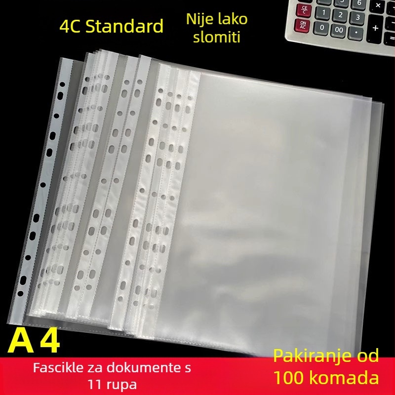 Prozirni zaštitni list sa 11 rupa za A4 dokumente