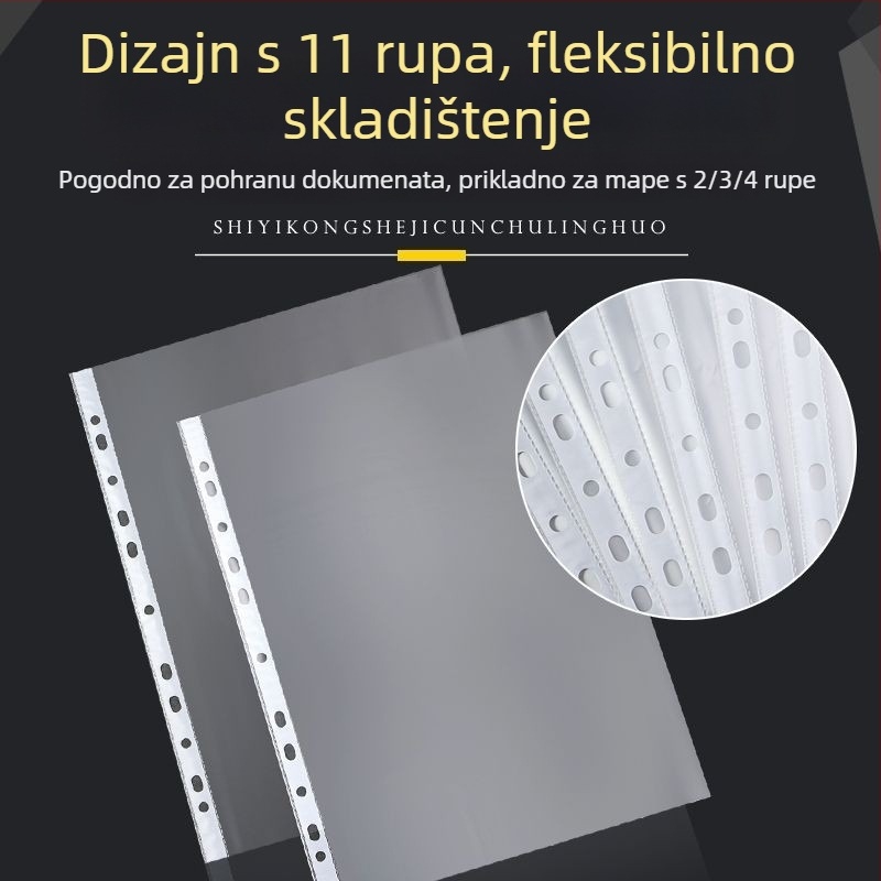 Prozirni zaštitni list sa 11 rupa za A4 dokumente