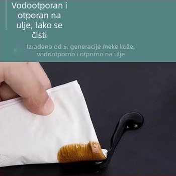 Kožna pregača, vodootporna i otporna na ulje, mekana koža, za catering, kantinu i štand, ženski model, PU križni remeni, otisak, bez pranja