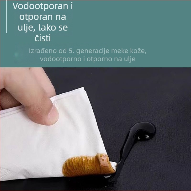 Kožna pregača, vodootporna i otporna na ulje, mekana koža, za catering, kantinu i štand, ženski model, PU križni remeni, otisak, bez pranja
