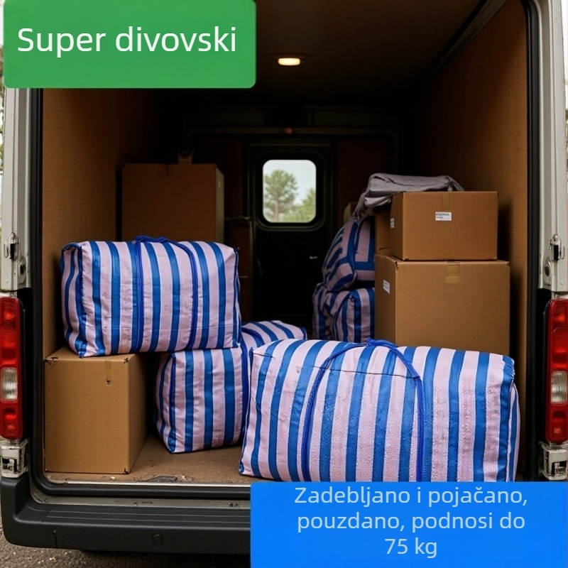 Torbe za selidbu, pletene torbe, ekstra velike debele vreće s uzorkom zmijske kože, prtljaga torbe za selidbu, skladištenje i organizacija odjeće