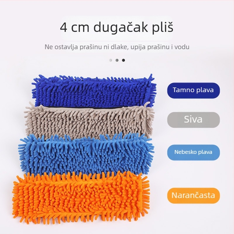 Chenille plosnati mop s elektrostatičkim privlačenjem prašine, lako za čišćenje, kućna upotreba
