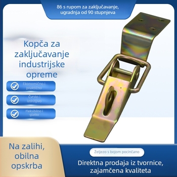Težak kutija brava s bojom cinkom premazom, 90° kuka i pravokutna kuka, plosnata kopča za industrijske transportne kutije