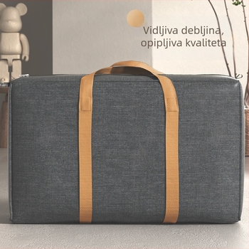 Torba za preseljenje velike kapacitete, siva kationička tkanina, za odjeću, posteljinu i ostale stvari za putovanje