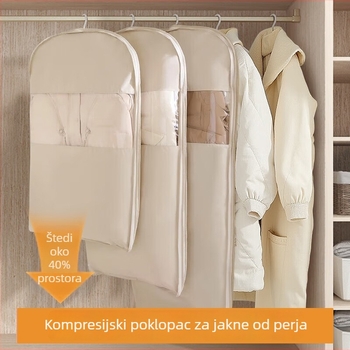 Prozirna vrećica za skladištenje jakne s perjem, visići kompresijski vak, prozirna vrećica za odjeću za kućnu upotrebu