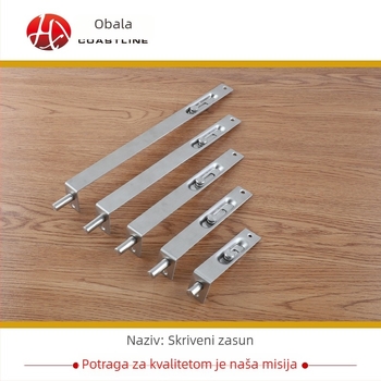 HAX od nehrđajućeg čelika, skriveni zasun za vrata — otporan na požar i protiv krađe, za kupaonicu, dnevni boravak i balkon, za klizna vrata.