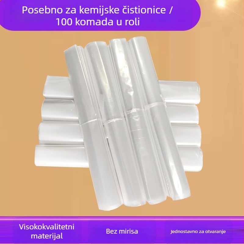 Plastična vrećica za prašinu za odjeću, jednokratna, prozirna zaštitna navlaka za kapute i odijela, debela izrada