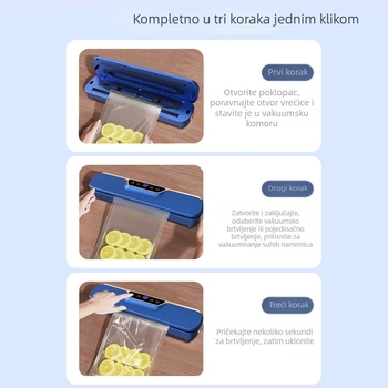 Automatska vakuumska mašina za pakiranje s dodirnim zaslonom, suhi i mokri režimi, višenamjenski vakuumski zatvarač za vrećice