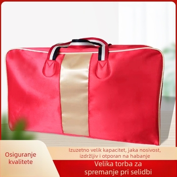 Kockasta torba od netkanog materijala za skladištenje pokrivača i odjeće, višenamjenski organizator za putovanja i dom