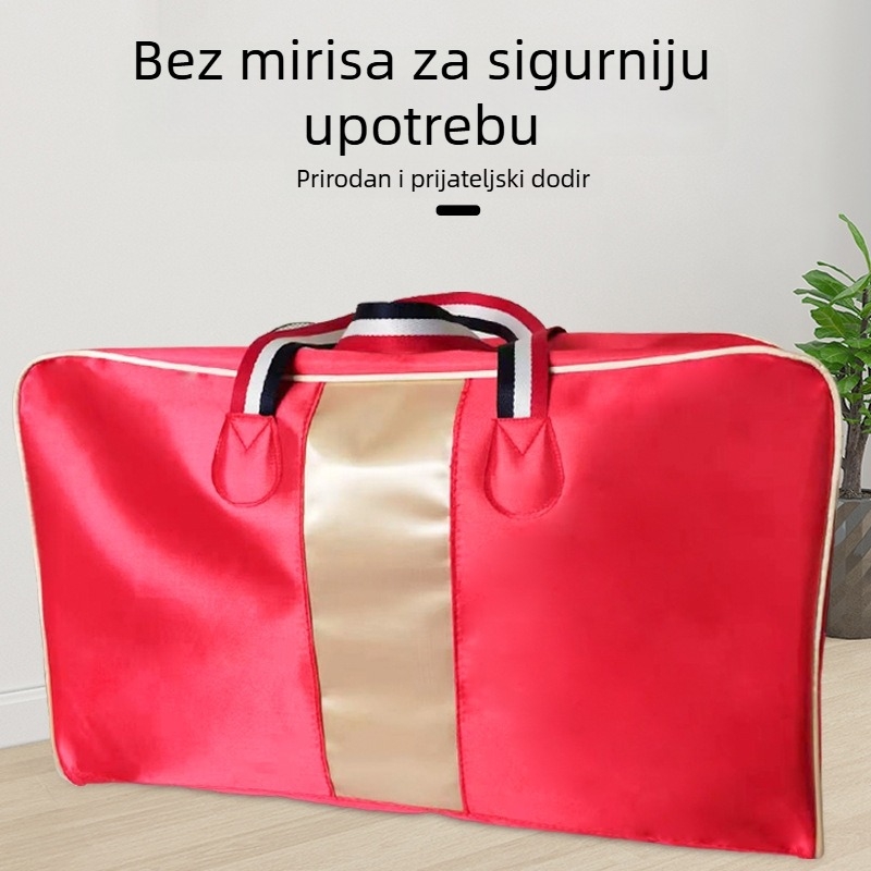 Kockasta torba od netkanog materijala za skladištenje pokrivača i odjeće, višenamjenski organizator za putovanja i dom