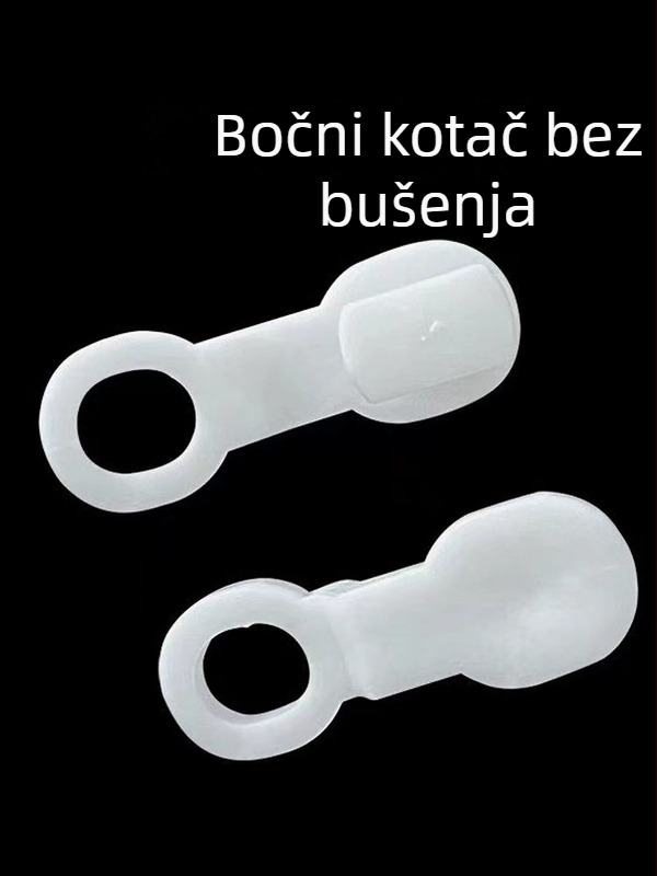 Bezbučna samoljepljiva tračnica za zavjese s tihim koloturama, ravna tračnica, gornja i bočna montaža, kukice i prsteni za zavjese s perlicama