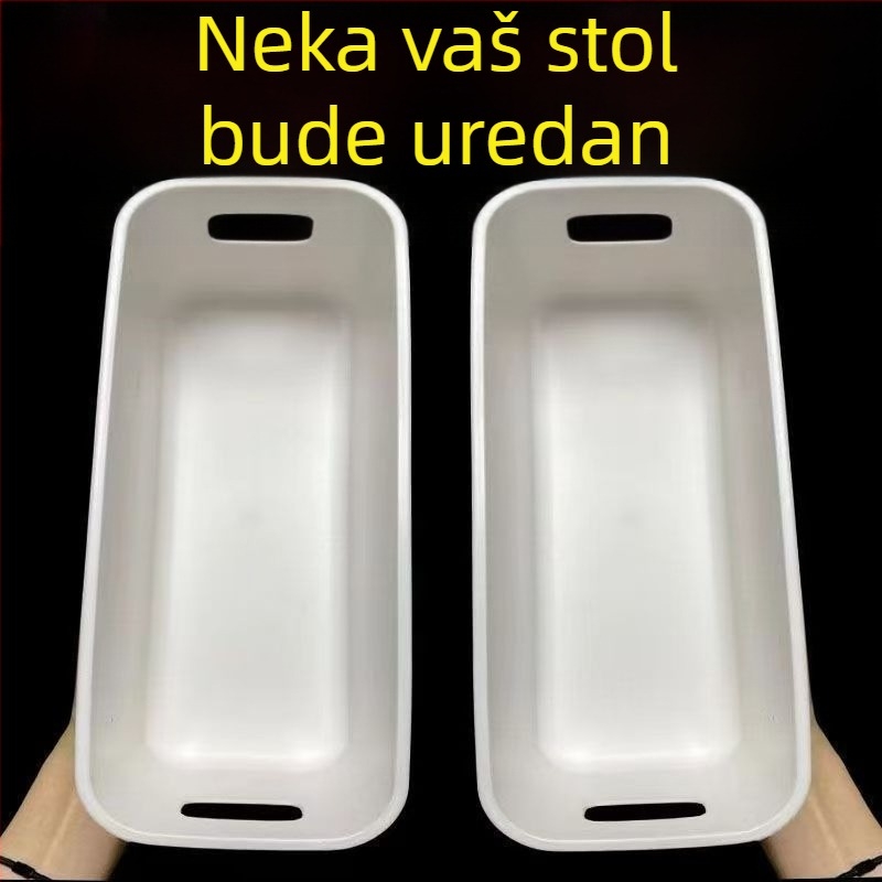 Kutija za pohranu otporna na prašinu, velika kapaciteta, čvrsta plastična kutija za stolnu uporabu, višenamjenska kutija za sitnice