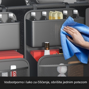 Kožna torba za skladištenje u prtljažniku automobila, sklopiva kutija za pohranu, višenamjenski organizator automobila