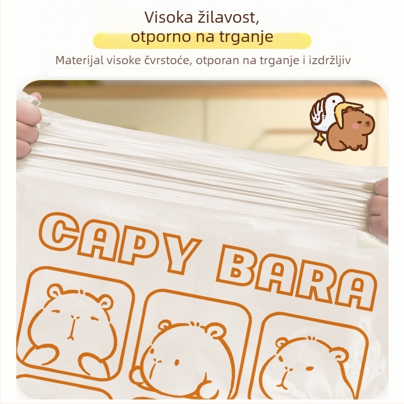 Kapibara vreće za smeće, otporne na kidanje, kućna upotreba, prijenosne, debele, velike veličine, za dom i studentsku kuhinju