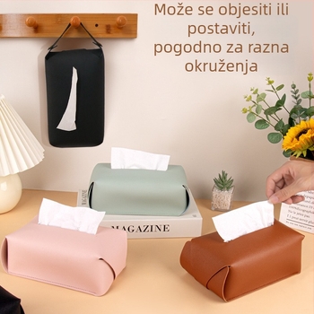 Kožna kutija za maramice za dnevni boravak i spavaću sobu, viseći dekorativni držač maramica
