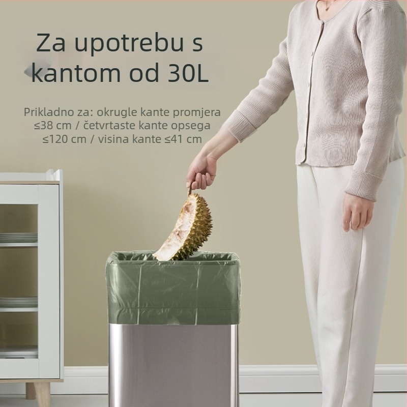 Kuhinjska vreća za otpad velike zapremnine, debela, s vezicom