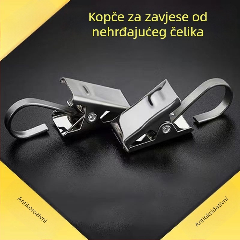 Klip za zavjese s kukom od nehrđajućeg čelika, kućna upotreba