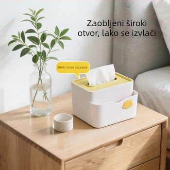 Višefunkcijska kutija za maramice s pretincom za daljinski upravljač – moderni minimalistički dodatak dnevnom boravku