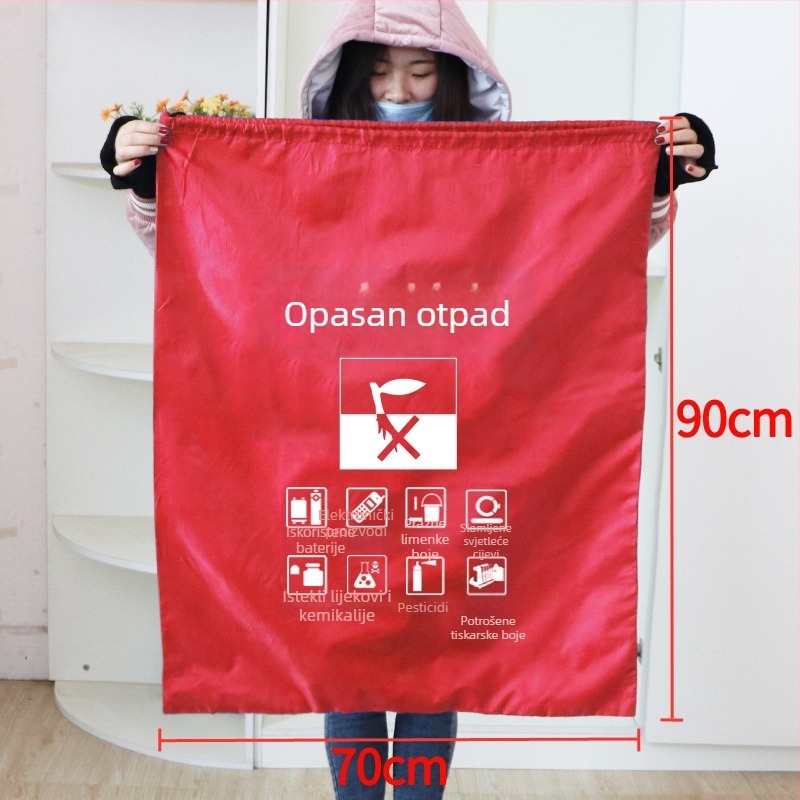 Torbe za smeće od Oxford platna za reciklabilni otpad, posebno za opasan kućanski otpad, vreće sa šnuralom za kantu