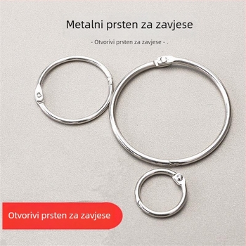 Otvoren prsten za zavjesu – metalni prsten za vješanje s kopčom