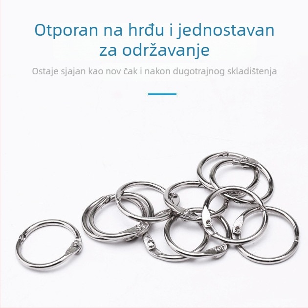 Otvoren prsten za zavjesu – metalni prsten za vješanje s kopčom