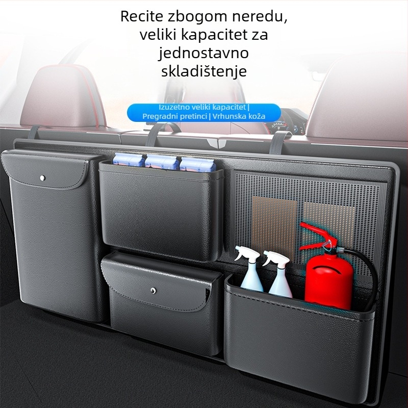 Kožni organizator prtljažnika automobila – vodootporna torba za pohranu prtljage, za stražnje sjedalo