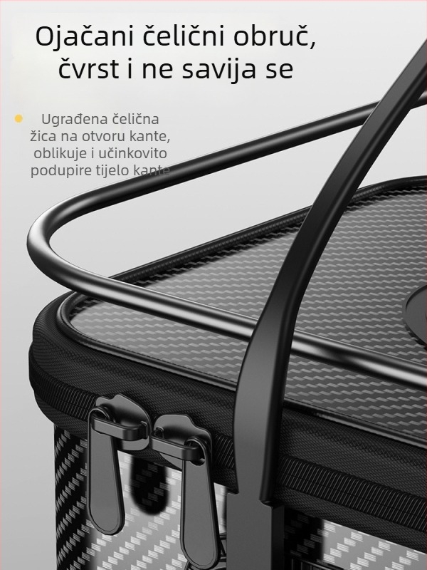 Sklopiva kanta za živu ribu uz ramenu torbu za ribolov i višenamjenske dodatke za ribolov