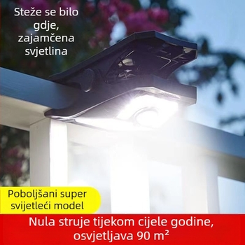 Solarna klips LED svjetiljka za vanjsku upotrebu, visoka svjetlost s senzorom pokreta za ogradu, vrt i balkon