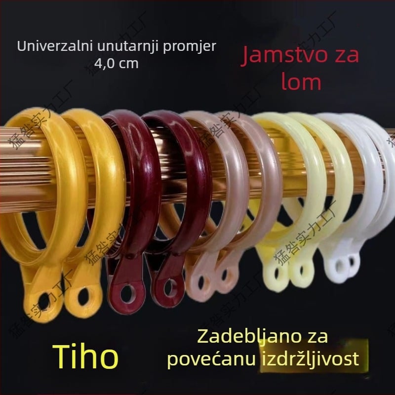 Deblji prstenovi za zavjese za rimski štap — kuka za zavjese i dodaci