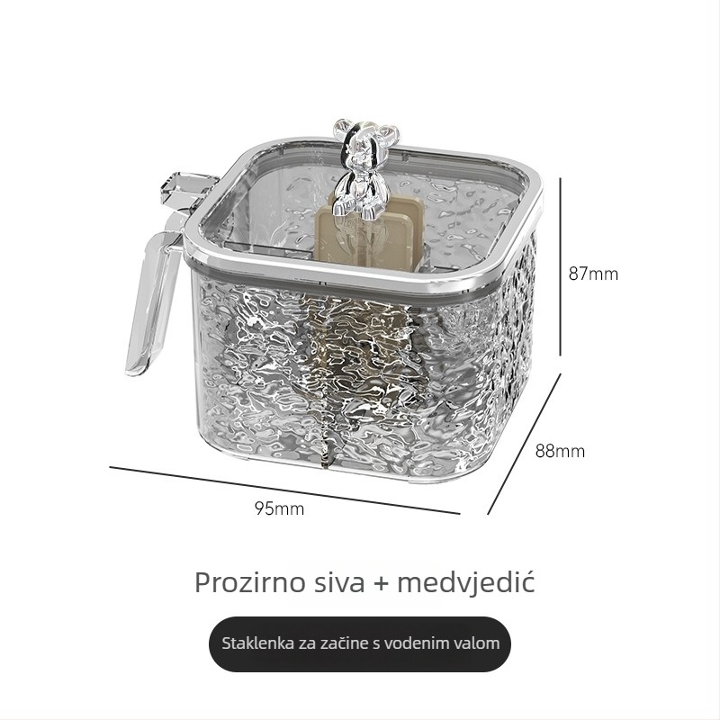 Kutija za začine s ledenim uzorkom za kućnu kuhinju, višenamjenski spremnik za pohranu, sol i MSG, elegantan luksuzan dizajn