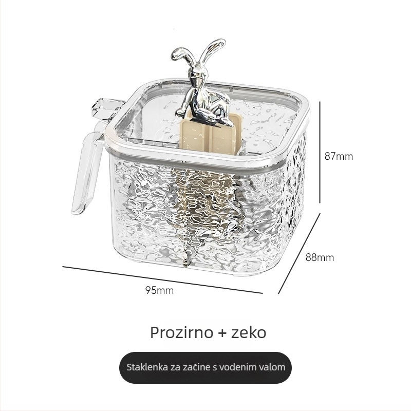 Kutija za začine s ledenim uzorkom za kućnu kuhinju, višenamjenski spremnik za pohranu, sol i MSG, elegantan luksuzan dizajn